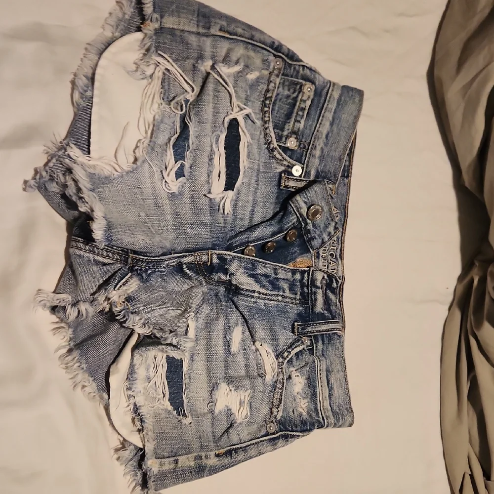 Distressed Denim Shorts - Picture 2 of 8